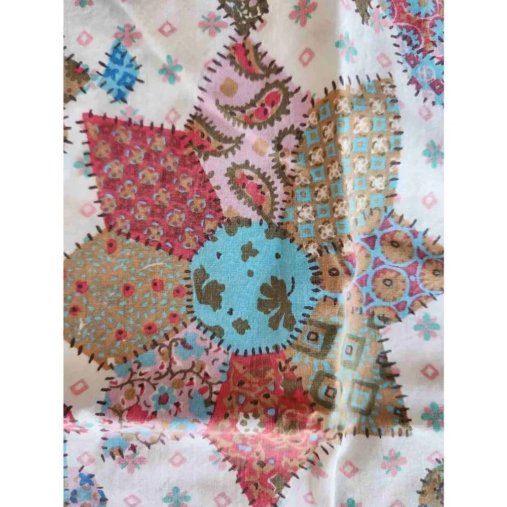 Vintage 90s quilted stitch pillowcase 1 single sham